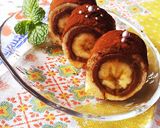 食パンで♪バナナチョコティラミスロール作り方4写真