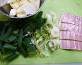 簡単！里芋と葉たまねぎのベーコン炒め作り方1写真