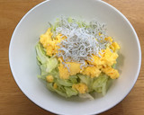 レンジで簡単！キャベツと炒り卵のお浸し作り方5写真