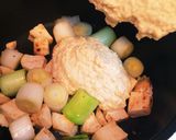 鶏肉とネギの豆腐クリームグラタン♡作り方2写真