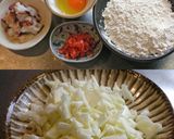 簡単！フライパンで「クレープ風たこ焼き」作り方2写真