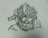 チョコプレート　ドラゴンボール　悟空作り方1写真