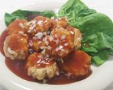 かさ増しで高タンパク！ 鶏団子の甘酢あん作り方6写真
