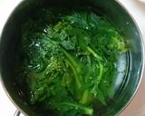菜の花としめじの炒めもの作り方1写真