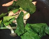 オイソうにソースで☆ほうれん草きのこ炒め作り方7写真