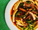 いかと胡瓜の食べるラー油炒め❤️作り方6写真
