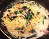 ベーコンとほうれん草のクリームパスタ作り方7写真