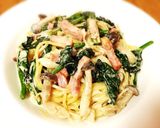 ベーコンとほうれん草のクリームパスタ作り方8写真