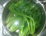 蒸し鶏小松菜のピーナッツサラダ♪鶏もも肉作り方3写真