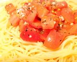 トマトとバジルの冷製パスタ作り方6写真