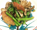 鮭とばと舞茸と春菊の炒め物　無塩レシピ作り方3写真