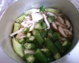 簡単和食にあさりとオクラえのきのお吸い物作り方6写真