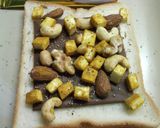 カレーチーズナッツ　スラチョコトースト作り方4写真