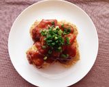 しっとりジューシー♪鶏団子の甘酢餡かけ作り方4写真