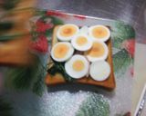 自作ﾎｰﾚﾝ草を使ってトーストサンド☆作り方3写真