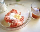 挽肉のステツキー新鮮な牛酪と紫蘇ソウス作り方4写真