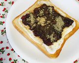 あんヨーグルト黒ごまきな粉で和トースト♬作り方5写真