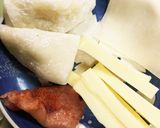 シュウマイの皮でチーズ餅明太子スティック作り方1写真
