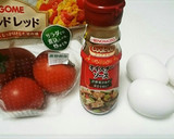トマトと玉子の炒め。作り方1写真