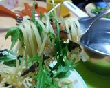 明太子と水菜の梅肉和えパスタ作り方6写真