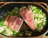 鯖と菜の花のトマトソース煮　作り方2写真