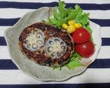 打ち豆とひじきの煮物で鶏バーグ作り方5写真