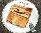 W生チョコとクリームのホットサンド作り方5写真