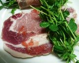 簡単！豆苗の豚肉巻き～梅ガーリック味～作り方2写真