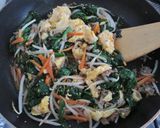 ほうれん草とひき肉のビビンバ風ピリ辛炒め作り方6写真