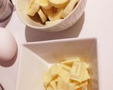 簡単♡ホワイトチョコいちごバナナ蒸しパン作り方1写真