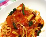 ほうれん草とえびのトマトソースパスタ作り方9写真