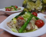 春キャベツと新たまねぎの鶏のミルク煮作り方15写真