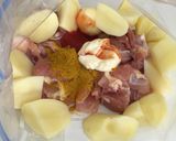 鶏肉とポテトのカレー粉焼き作り方3写真