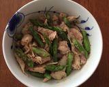 鶏肉とアスパラのハニーマスタード和え作り方4写真