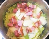 春キャベツと玉ねぎの酒粕スープ♪作り方2写真