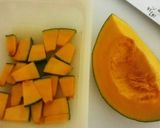 [菜の花とカボチャの味噌マヨ合え]作り方1写真