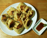もやしと納豆の油揚げの包み焼き作り方8写真