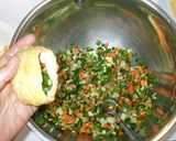 卵・油揚・ひき肉の巾着♪油揚げの巾着煮る作り方5写真