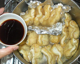 卵・油揚・ひき肉の巾着♪油揚げの巾着煮る作り方9写真