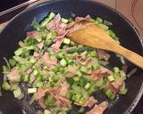 簡単！アスパラの豆腐クリームカルボナーラ作り方3写真