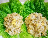 ☆ガーリック炒飯*サンチュ巻き☆作り方6写真