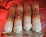簡単☆餅入り焼竹輪の大葉巻き胡麻醤油かけ作り方3写真