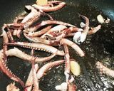 キャベツといかのクリームパスタ。作り方2写真