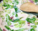 キャベツといかのクリームパスタ。作り方6写真