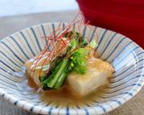 シンプル美味!厚揚げと菜の花の揚げ出し風作り方5写真