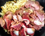 レバーと砂肝のトマト煮込み作り方6写真