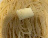 夏に!モロヘイヤ・納豆・温玉👉たらこパスタ作り方4写真