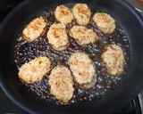 蓮根と榎の鶏団子and蓮根乗せ焼き作り方14写真