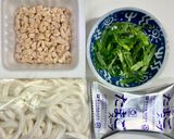 即席の卵スープと挽き割り納豆うどん作り方1写真
