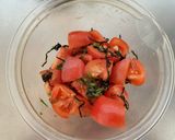 ～しそ香る～塩昆布とトマトの冷やしマリネ作り方2写真
